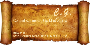 Czimbalmos Gothárd névjegykártya